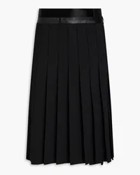 Peter Do Pleated twill wrap skirt - Black Black