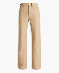 ROTATE Birger Christensen Leather straight-leg pants - Neutral Neutral