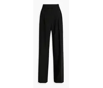 Wool wide-leg pants - Black
