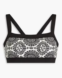 Solid and Striped The Scottie printed bikini top - Black Black