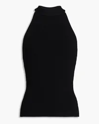 Autumn Cashmere Cutout knitted halterneck top - Black Black