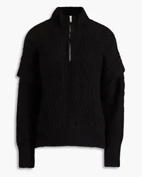 IRO Jilana cable-knit half-zip sweater - Black Black