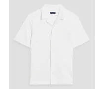 Roberto cotton-terry jacquard shirt - White