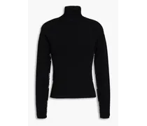 Stretch-knit turtleneck sweater - Black