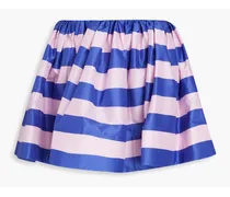 Striped silk mini skirt - Pink