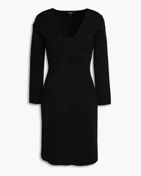 Theory Cutout stretch-knit mini dress - Black Black