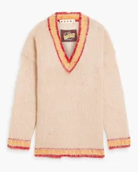 Marni Oversized mohair-blend sweater - Neutral Neutral