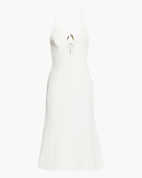 Rebecca Vallance Romy embellished cutout cloqué dress - White White