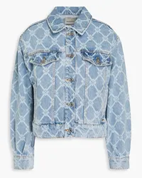 Sandro Printed denim jacket - Blue Blue