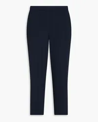 Theory Cropped textured-crepe slim-leg pants - Blue Blue