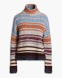 Autumn Cashmere Striped ribbed cashmere turtleneck sweater - Multicolor Multicolor