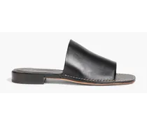 TOD'S Leather slides - Black Black