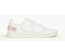 Backnet perforated leather sneakers - Pink