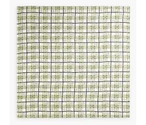 Florence checked silk-twill scarf - White - OneSize
