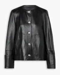 Co Paneled leather jacket - Black Black