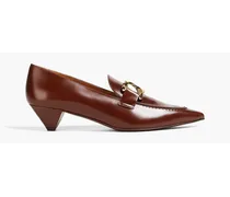 TOD'S Embellished leather pumps - Brown Brown