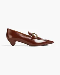 TOD'S Embellished leather pumps - Brown Brown