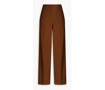 Hamill twill wide-leg pants - Brown