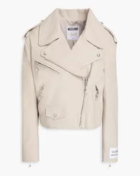 Moschino Leather biker jacket - Neutral Neutral