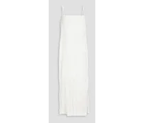 Crushed velvet maxi dress - White