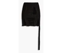 Distressed denim mini skirt - Black