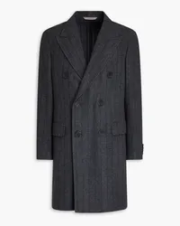 Canali Double-breasted wool and cashmere-blend felt coat - Gray Gray