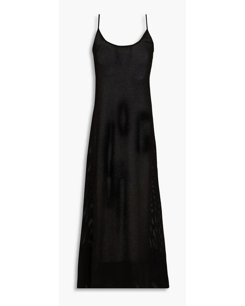 Enza Costa Stretch cotton and modal-blend midi slip dress - Black Black