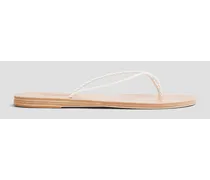 Adrahti braided faux leather sandals - White