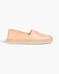 TOD'S Leather collapsible-heel espadrilles - Pink Pink