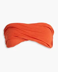 Rick Owens Strapless gathered jersey bra top - Orange Orange