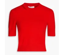 Cutout cashmere-blend sweater - Red