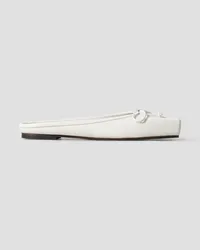 Jacquemus Mules Plates bow-detailed leather ballet flats - White White