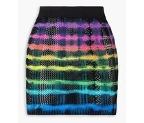 Tie-dye pointelle-knit mini skirt - Multicolor