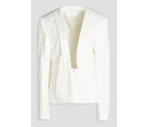Satin-crepe blazer - White