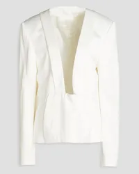 Balmain Satin-crepe blazer - White White