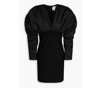 Ruched ponte mini dress - Black