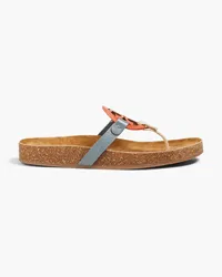 Tory Burch Miller Cloud color-block leather sandals - Orange Orange