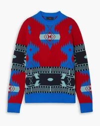 Alanui Icon jacquard-knit wool sweater - Blue Blue