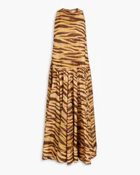 Zimmermann Tiger-print silk-chiffon midi dress - Animal print Animal