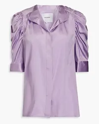 Frame Denim Gillian stretch-silk satin shirt - Purple Purple