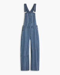 Ganni Striped denim overalls - Blue Blue