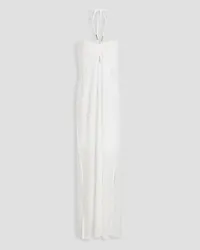 Melissa Odabash Mila ruched crocheted lace maxi dress - White White