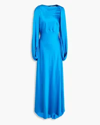 Roksanda Ilincic Silk-satin maxi dress - Blue Blue