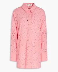 Diane von Furstenberg Caleb broderie anglaise cotton shirt - Pink Pink