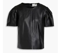 Lita leather top - Black
