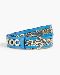 Sandro Eyelet-embellished leather belt - Blue Blue