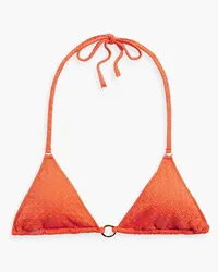 Melissa Odabash Venice metallic jacquard triangle bikini top - Orange Orange