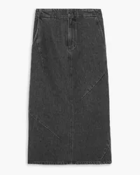 GAUCHERE Paneled denim midi skirt - Gray Gray