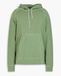 Officine Generale French cotton-terry hoodie - Green Green