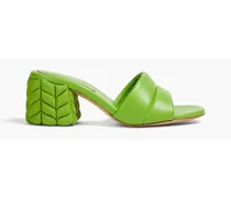 Florea quilted leather mules - Green